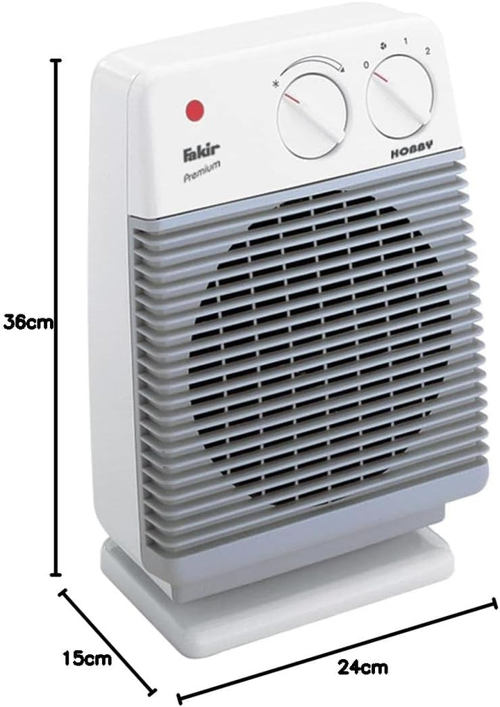 Fakir HL 600 Hobby - Heizlüfter, Heizlüfter Bad, Heizlüfter energiesparend, 2 Heizstufen, Heizlüfter