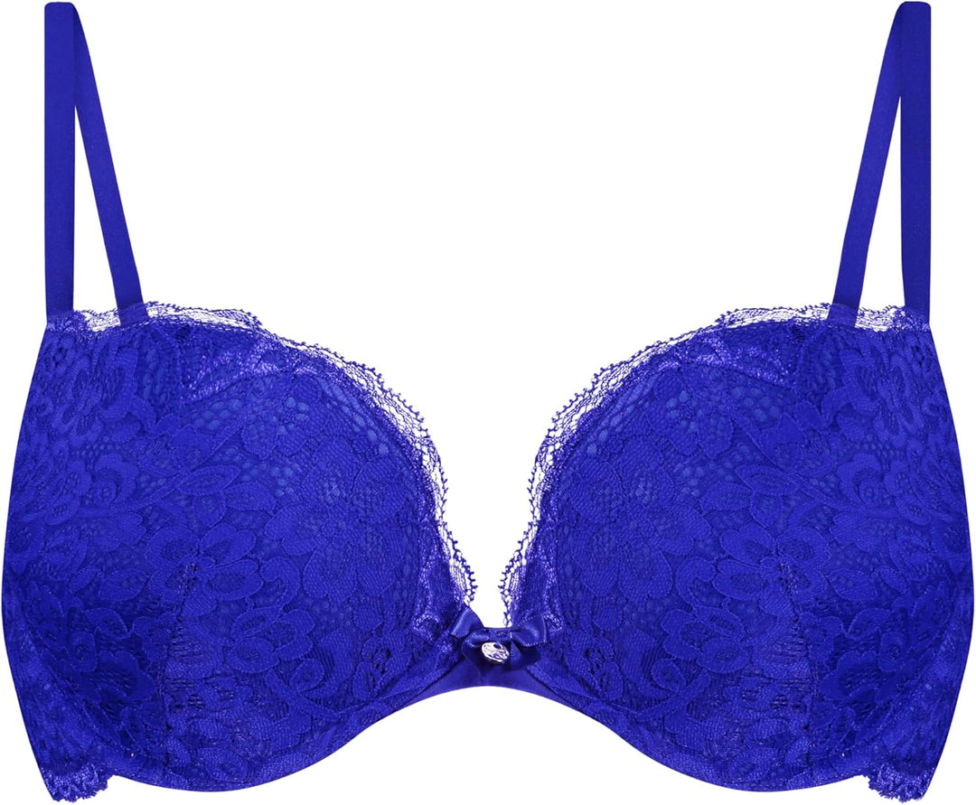 Hunkemöller Vorgeformter Push-up-Bügel-BH Marine, Clematis Blue