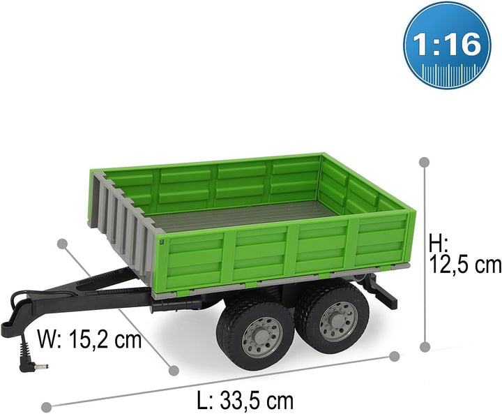 JAMARA 412412 - Kipper für Fendt 1050 - Ferngesteuerte Kippmulde hoch/Runter, Anhängerkupplung vorne