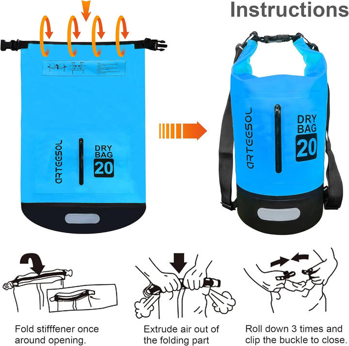 Blackace arteesol Dry Bag wasserdichte Tasche 5L/10L/20L/30L Wasserfester Beutel Packsack mit Langen