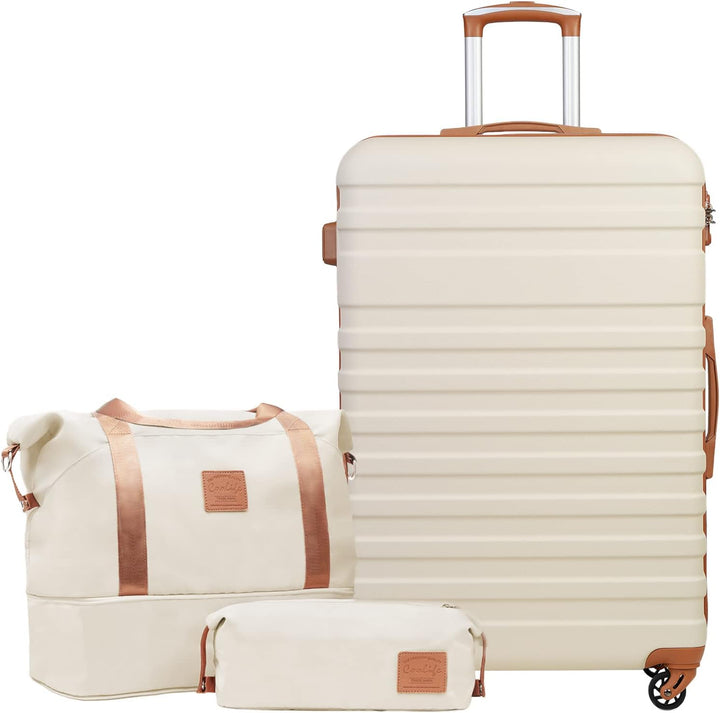 COOLIFE Koffer Trolley Koffer Reisekoffer von ABS Hartschalen Trolley 4 Rollen TSA-Schloss Der Koffe