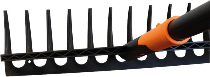Fiskars Rechen-Kopf, 12 Zinken, Verbindbar mit Fiskars Solid Stiel, Breite: 41 cm, Kunststoff-Zinken