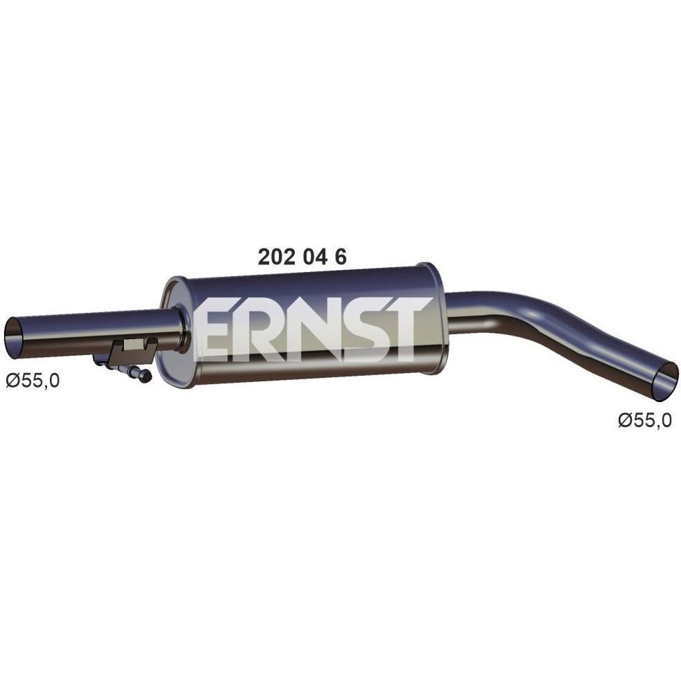 Mittelschalldàƒ ¤mpfer Auspuff Mitteltopf original ERNST (202046) Làƒ ¤nge: 830mm