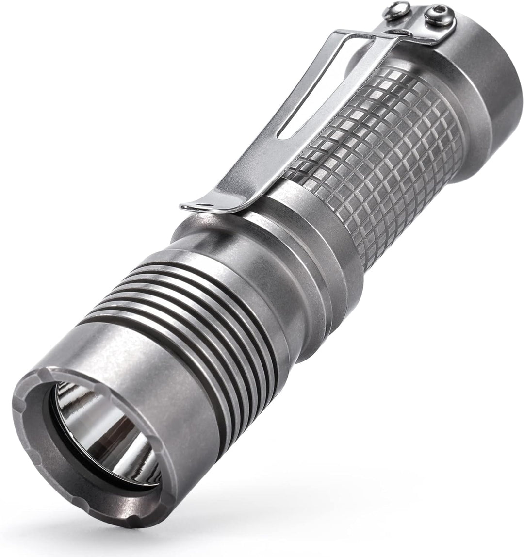 KeyUnity KF01 LED-Taschenlampe in Handgrösse mit Taschenclip, kompakte EDC Taschenlampe mit wiederau