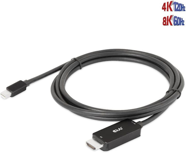 Club3D CAC-1187 MiniDisplayPort™ 1.4 auf HDMI™ 4K120Hz oder 8K60Hz HDR10+ Kabel 1,8m St./St., CAC-11