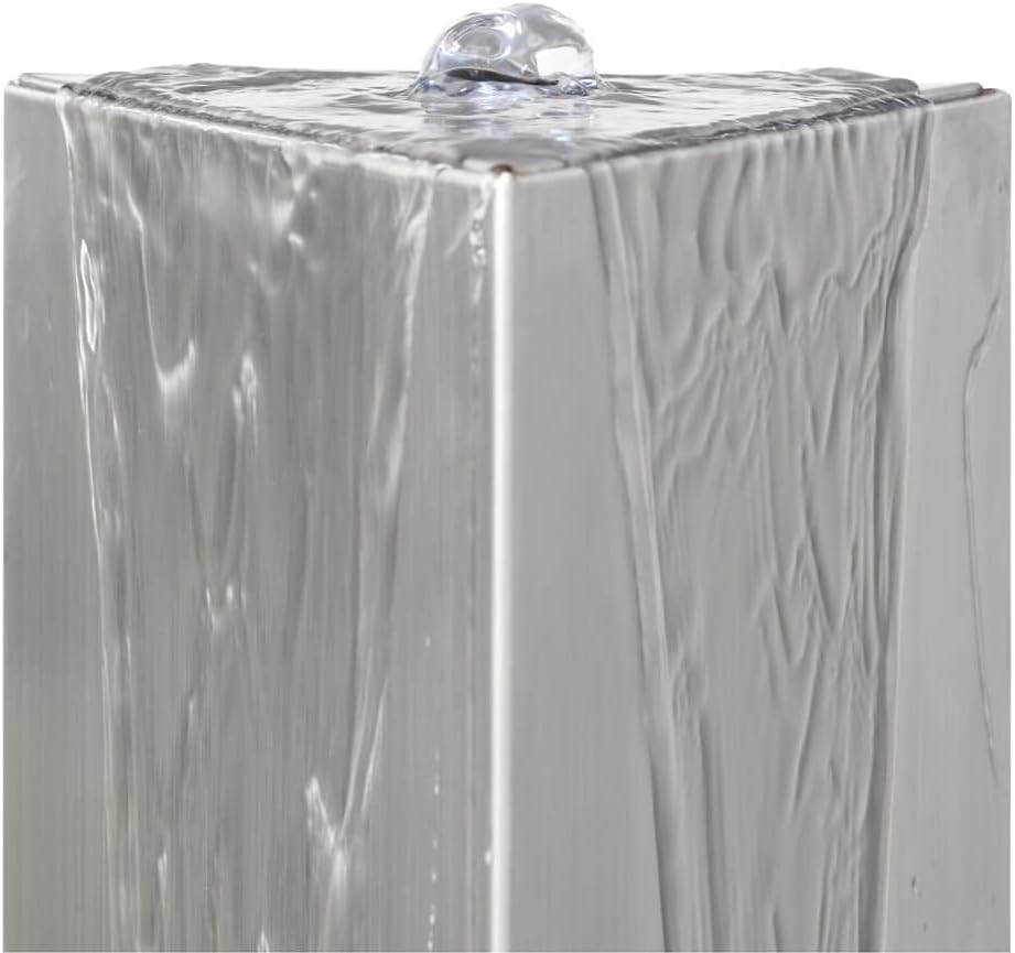 vidaXL Gartenbrunnen mit LED Beleuchtung Säulenbrunnen Springbrunnen Garten Deko Brunnen Zierbrunnen