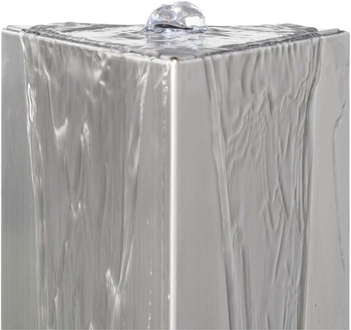 vidaXL Gartenbrunnen mit LED Beleuchtung Säulenbrunnen Springbrunnen Garten Deko Brunnen Zierbrunnen