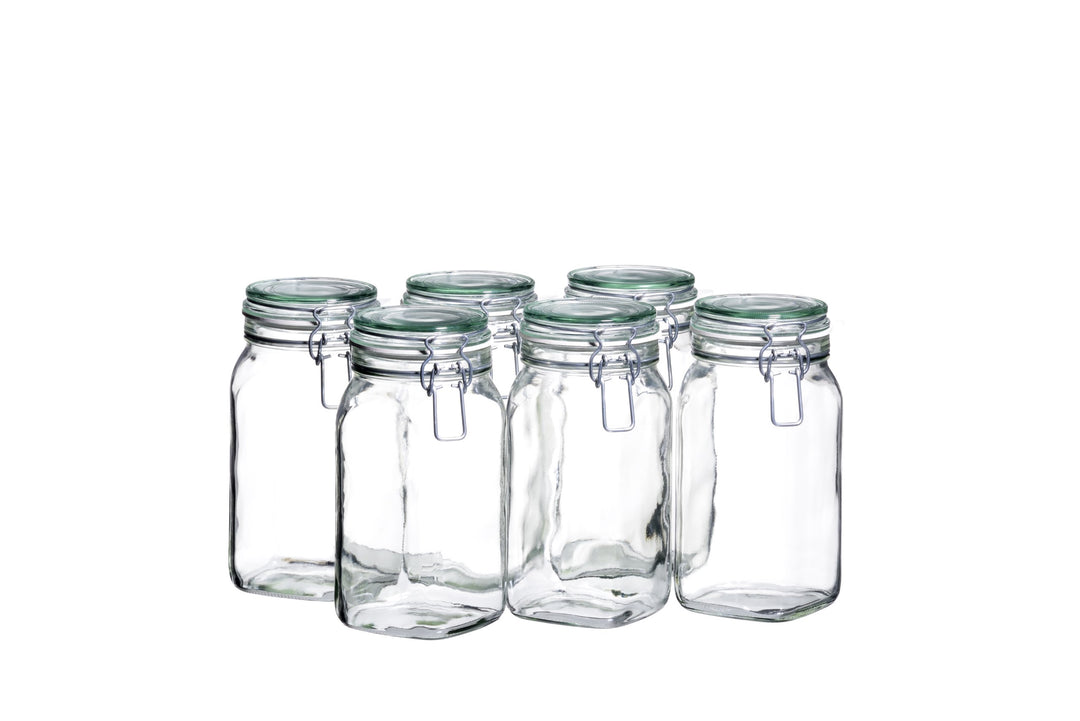 MÄSER 925341 Gothika, Einmachgläser 1,45 l, 6er Set, made in Germany, Vorratsgläser mit Deckel und D