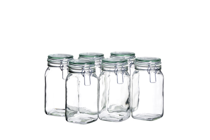 MÄSER 925341 Gothika, Einmachgläser 1,45 l, 6er Set, made in Germany, Vorratsgläser mit Deckel und D
