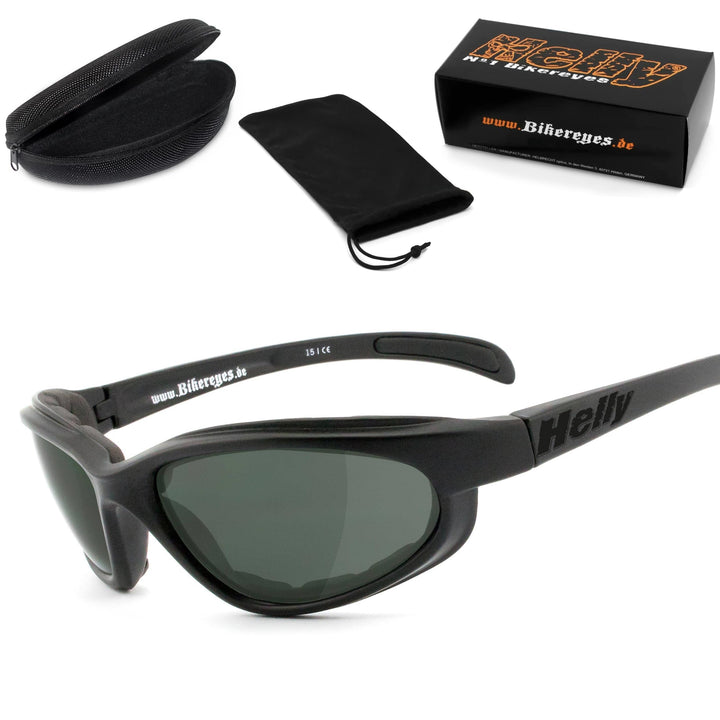 HELLY® - No.1 Bikereyes® | Bikerbrille, Motorradbrille, Motorrad Sonnenbrille | winddicht, gepolster