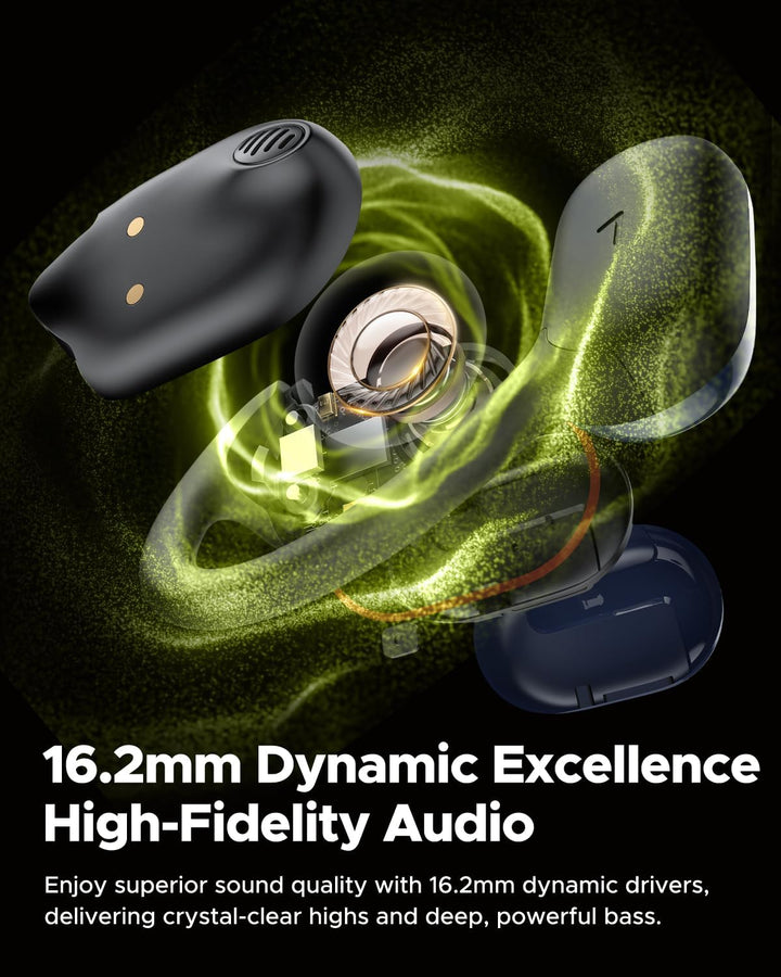 Kabellose Ohrhörer, Power 1 Open-Ear Kopfhörer, Bluetooth 5.3 Ohrhörer mit Ohrbügel für Langzeitkomf