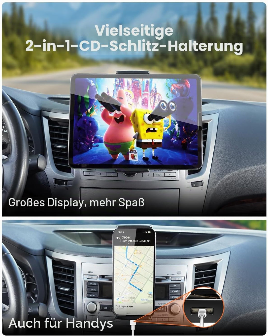 APPS2Car Universal Tablet CD-Slot Holder Mount Car Tablet-Autohalterung, 1. Generation