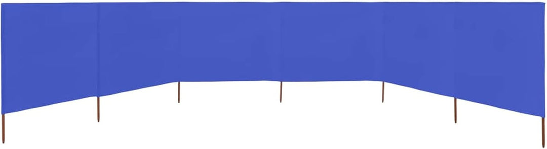 Homgoday 6 Paneele Windschutz Stoff 800x120cm Azurblau Camping Windschutz Blocker Windblocker Garten
