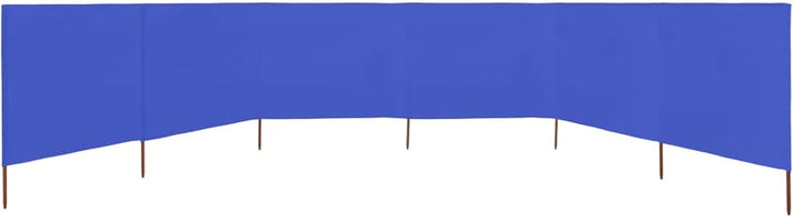 Homgoday 6 Paneele Windschutz Stoff 800x120cm Azurblau Camping Windschutz Blocker Windblocker Garten