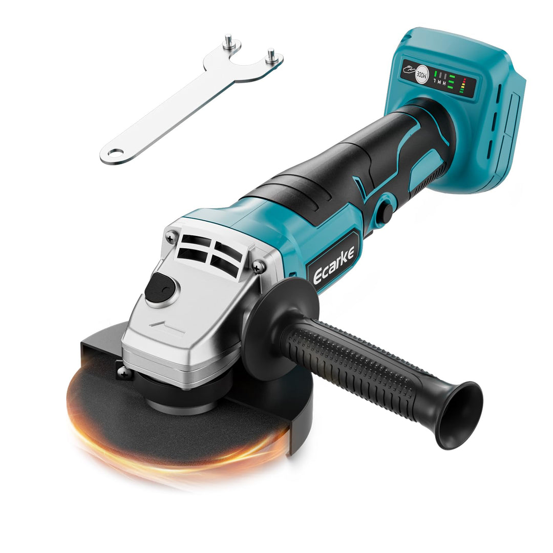 Ecarke Akku Winkelschleifer kompatibel mit Makita Akku 18V Li-Ion, 900W Bürstenloser Profi-Schleifer
