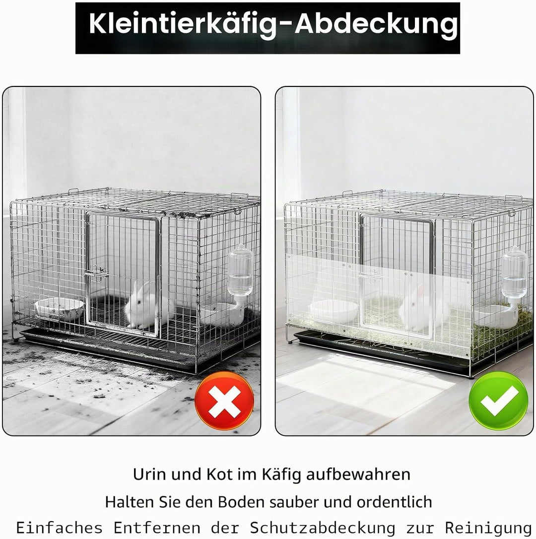 20 Stück Haustierkäfig-Einlage, 26 x 21 cm Käfig Urin Schutz, Seitenfutter Schutz Käfig Streu mit 10