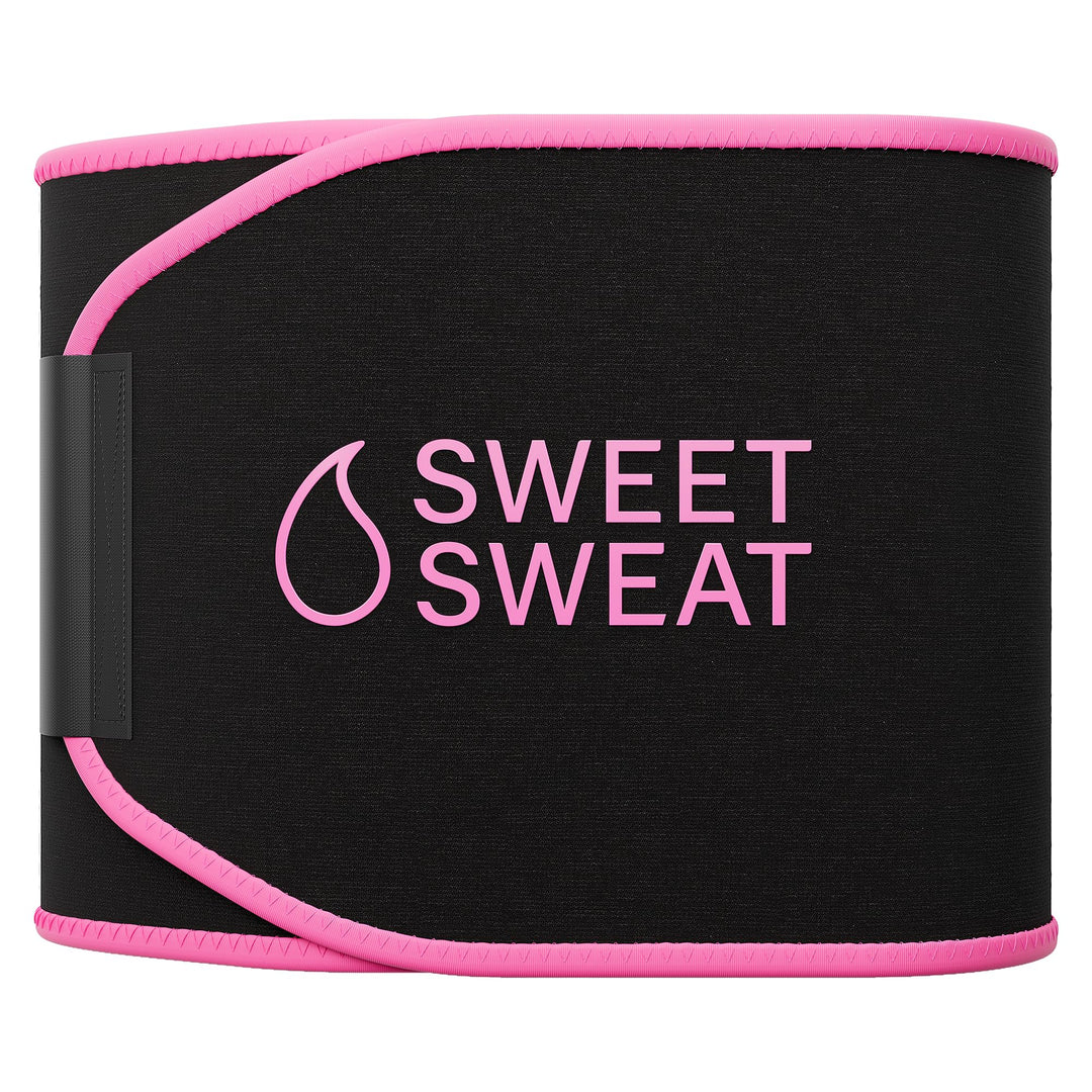 Sports Research Bauchgurt „Sweet Sweat“ zur Förderung der Schweissbildung am Bauch, Pinkes Logo, Lar
