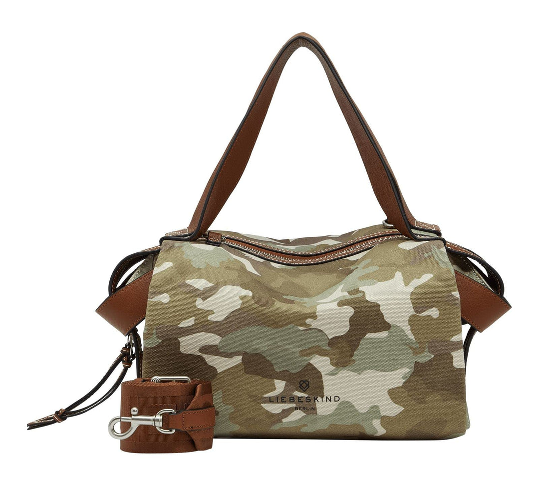 Liebeskind Berlin GRAY CANVAS SATCHEL Handtasche, Medium (HxBxT 28cm x 31cm x 13cm)