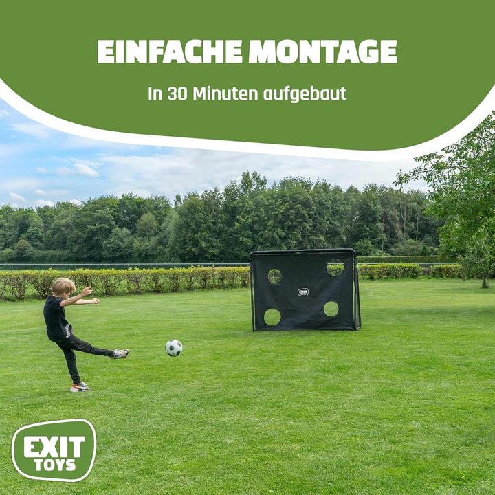 EXIT Toys Coppa Stählernes Fussballtor - 220x170cm - Für Kinder - Grosses Fussballtor - Mit Torwand