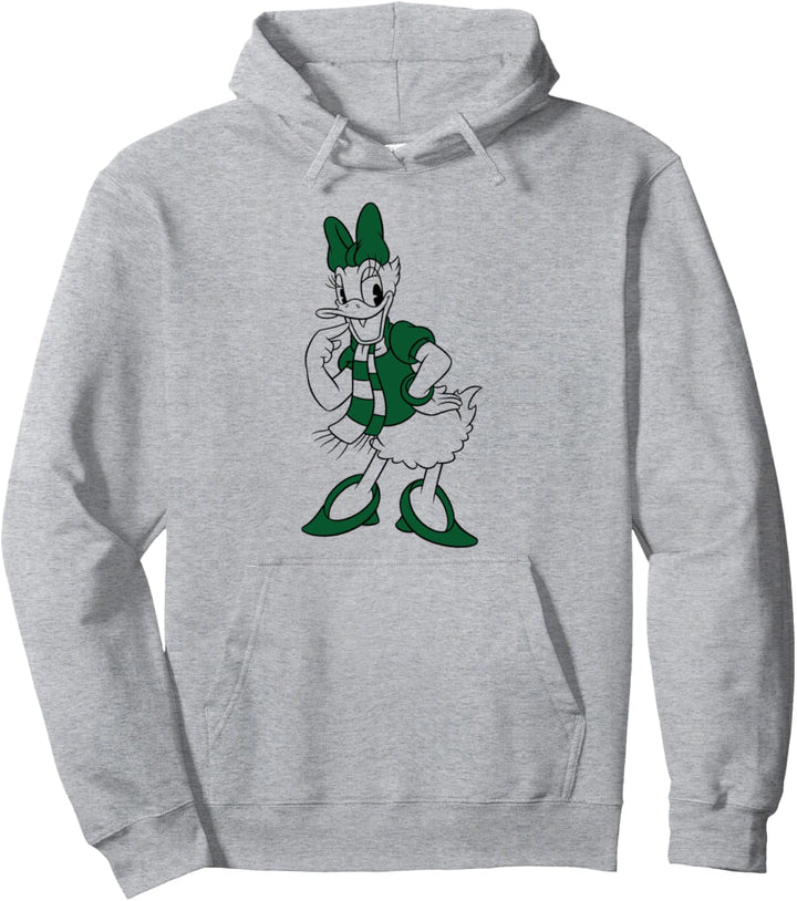 Disney Mickey And Friends Christmas Daisy Green Winter Wear Pullover Hoodie