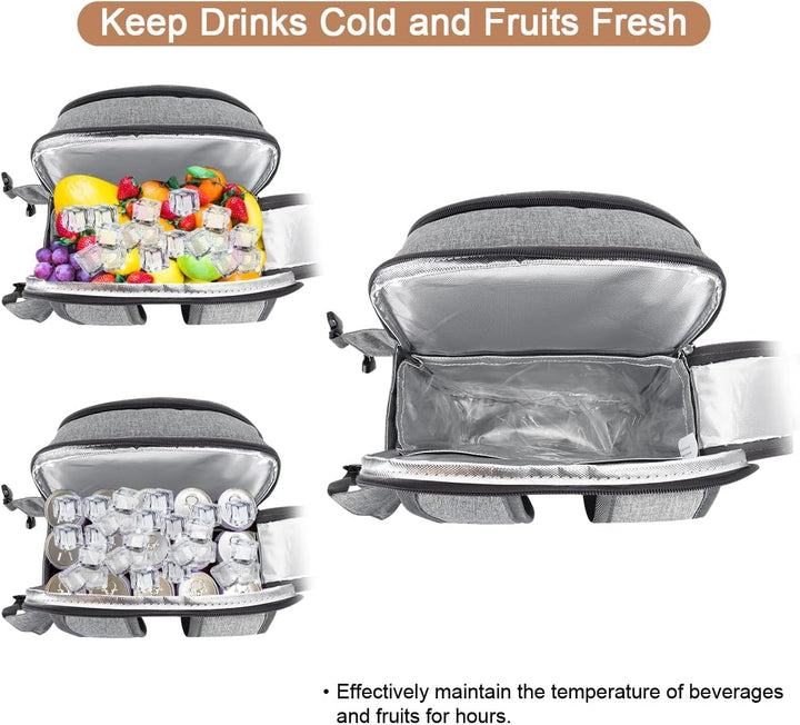 Sunflora Picknick Rucksack Set 2 Personen mit Isoliertem Kühlung und Decke, Picknickkorb 2 Personen
