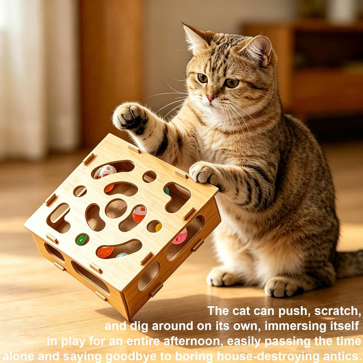 8 Stück Katzenkratzpuzzle Anreicherungsbox,Beschäftigungsbox Krallenfeile Katzen,Interaktives katzen
