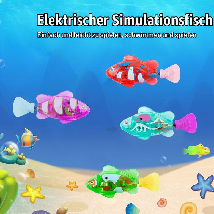 4 Stück Robo Fisch Katze Spielzeug, Elektronischer Haustier Fisch, Robo Fish, Elektrische Fische mit