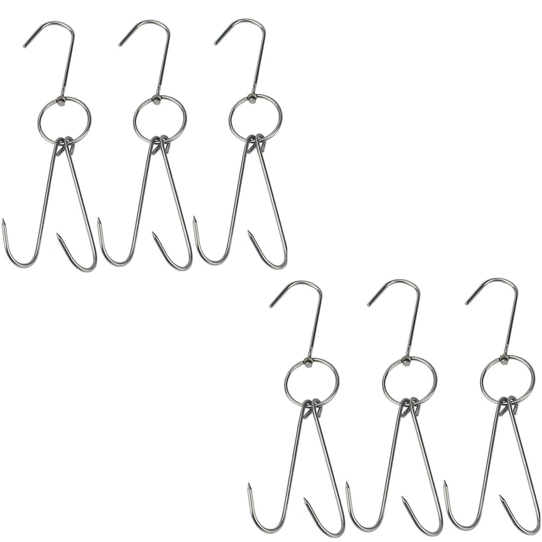 TIHOOD Doppel-Fleischhaken aus Edelstahl, 23,9 cm, 6 Stück 6 Packungen, 6 Packungen