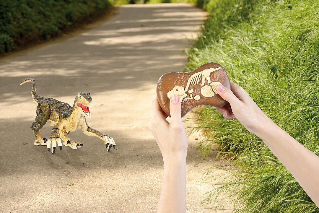 Playtastic Ferngesteuerter Dino: Ferngesteuerter XL-Dinosaurier mit Soundeffekten, 2,4 GHz, 45 cm (D
