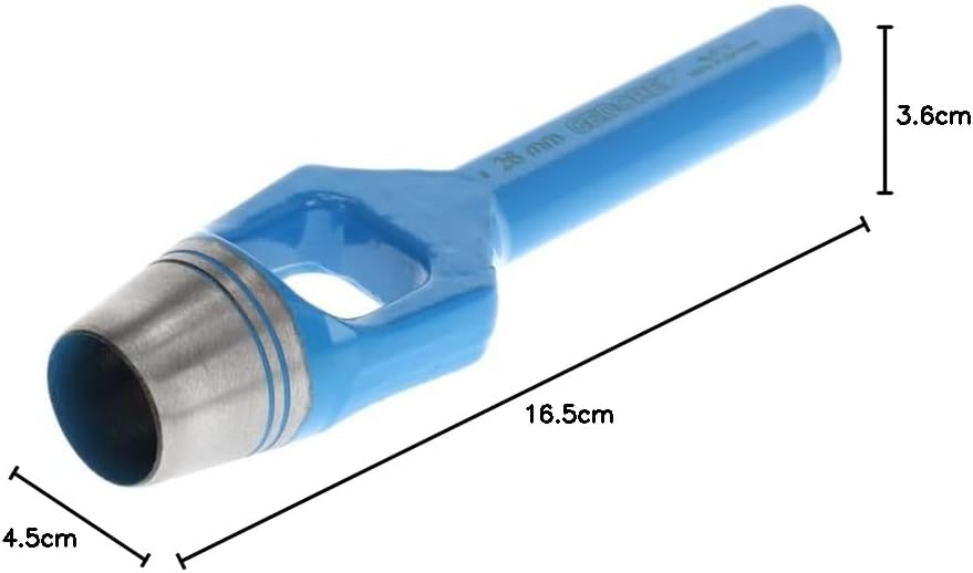 GEDORE Henkellocheisen für weiche Materialen, Ø 26 mm, Gummi Leder Dichtungen Stoff, rund, 170 mm la