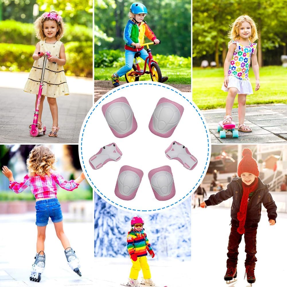 LANOVAGEAR Knieschoner Kinder 2-16 Jahre Schoner Inliner Kinder - Skate Protektoren Set-6er - Kniesc