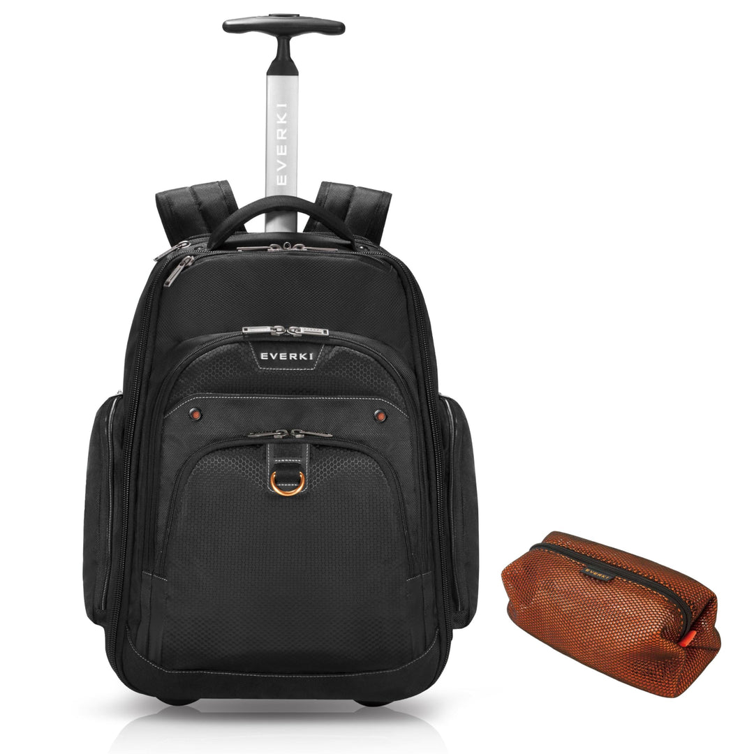 Everki 122 Atlas Wheeled Laptop Rucksack mit Rollen für 13 bis 17,3 Zoll Laptops - Plus Kit mit Kabe
