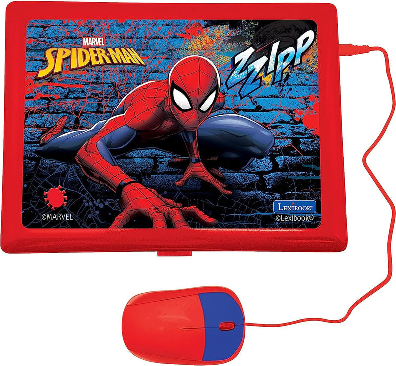 Lexibook - Spider-Man Lern- und zweisprachiger Laptop Italienisch/Englisch - Spielzeug mit 124 Aktiv