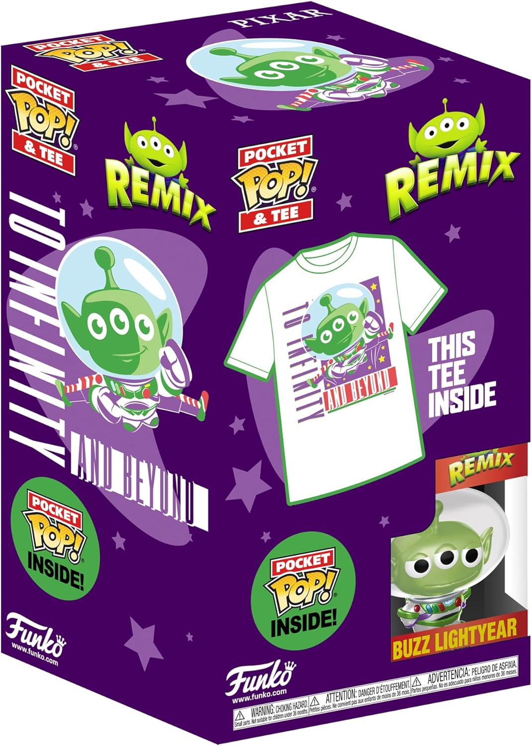Funko Pocket Pop! & Tee: Disney - Alien Buzz Lightyear - Extra - Für Kinder - Extra Large - (XL) - D