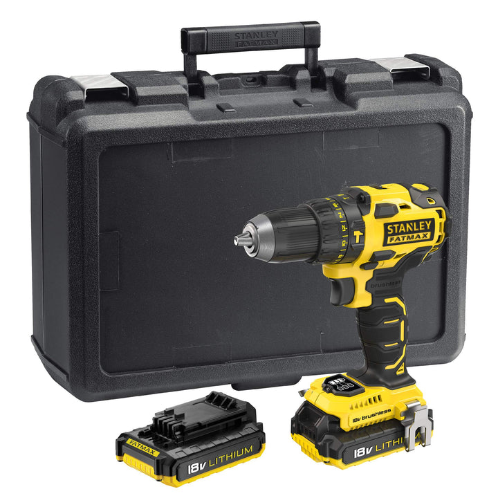 Stanley FMC627D2-QW Schlagbohrschrauber Mit 2 Akkus 2 Ah und Koffer, Mit 2 Akkus 2 Ah und Koffer