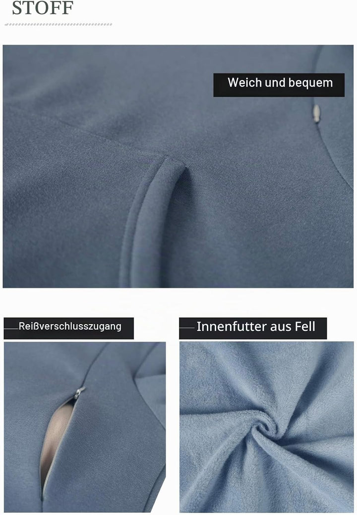 Smallshow Stillanzug Mutterschaft Fleece Stillpullover Stilloberteil Umstandsmode Hoodie Sweatshirt