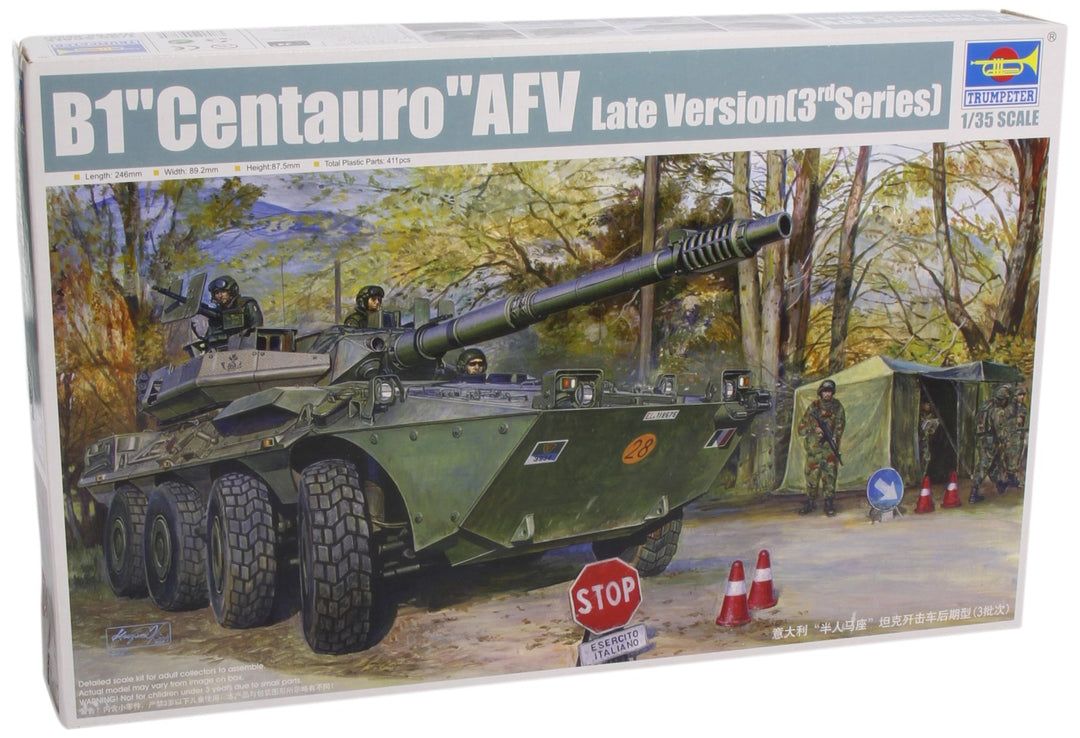 Trumpeter 00387 Modellbausatz Italian B1 Centauro Late Version, Mittel