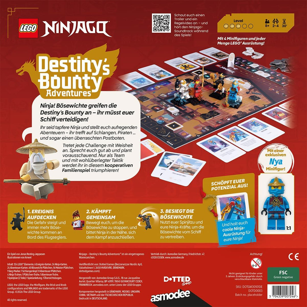 Asmodee LEGO® Ninjago: Destiny’s Bounty Adventures! Offizielles LEGO Ninjago-Brettspiel, Kooperative
