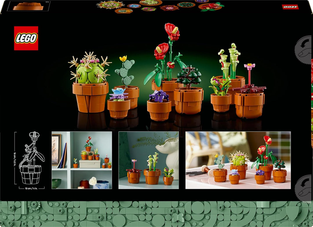 LEGO Icons Mini Pflanzen, 9 künstliche Blumen zum Bauen, Botanical Collection Sammel-Set für Erwachs