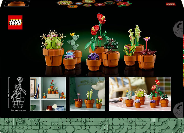 LEGO Icons Mini Pflanzen, 9 künstliche Blumen zum Bauen, Botanical Collection Sammel-Set für Erwachs