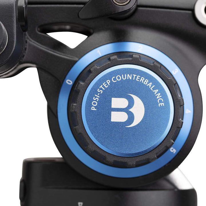 Benro S6 PRO Flat Base Fluid Video Head, 13.2 lb Max, 6 Step Counterbalance (0-5), 1/4""-20 Accessor