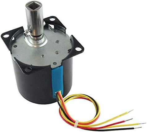 FENGTECH AC Synchron-Getriebemotor mit 8mm Grillspiess-Aufnahme, 60mm, 230V, 50Hz, 4W (2 Umdrehungen