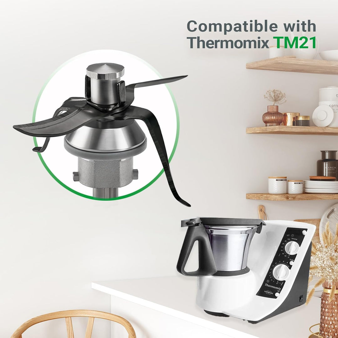 Titanstreichklinge Messer für Vorwerk Thermomix TM21 Küchenmaschine zubehör Titan TM21, Titan TM21