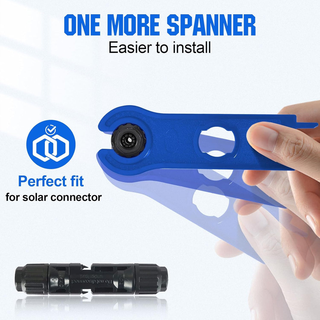 ECO-WORTHY Solar Stecker Crimpzange Set für 2,5/4/6mm² Solarpanel Solarkabel, 10 Paar Solarstecker +