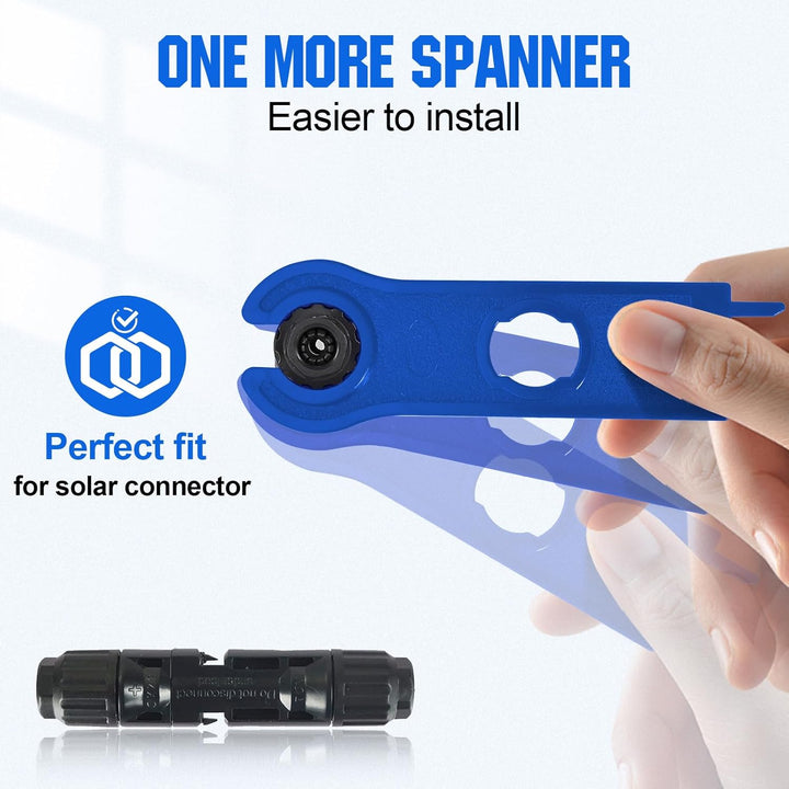 ECO-WORTHY Solar Stecker Crimpzange Set für 2,5/4/6mm² Solarpanel Solarkabel, 10 Paar Solarstecker +