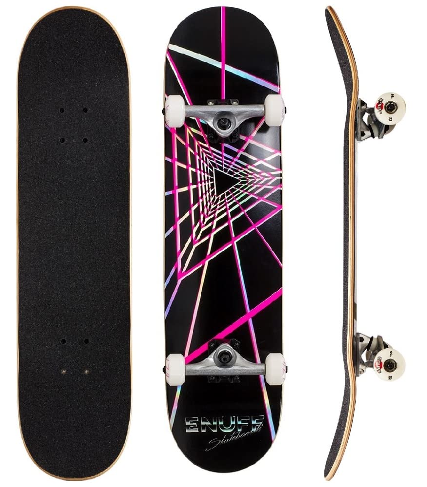 Enuff Skateboards Futurism Complete Skateboard, Erwachsene, Unisex, Schwarz (Schwarz), 20,3 x 81,3 c