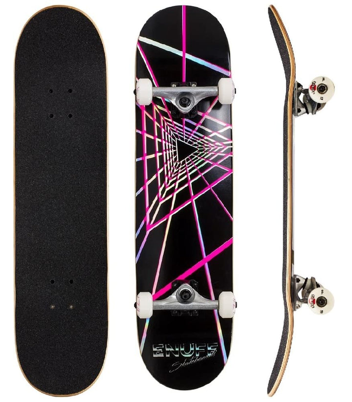 Enuff Skateboards Futurism Complete Skateboard, Erwachsene, Unisex, Schwarz (Schwarz), 20,3 x 81,3 c