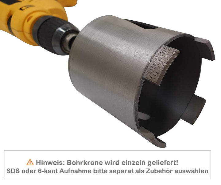 Bohrkrone 82mm für Steckdosen - Diamant Dosenbohrer 82mm Mauerwerk, Beton, Ziegel, KS Stein uvm | re