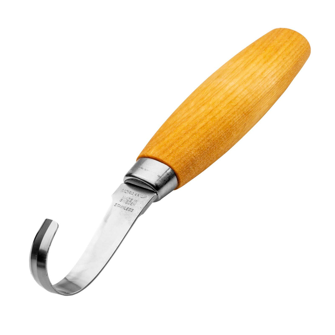 Morakniv Hook Knife 164 Right |13443| Schälmesser, Edelstahl, Schnitzmesser, Griff: Birken Holz, sch