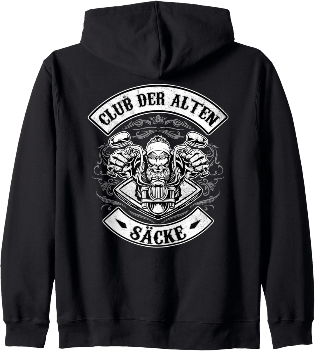 Club der Alten Säcke Männer Motorrad Rocker Herren Spruch Kapuzenjacke